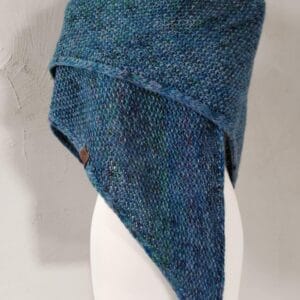 Chusta  z wełny jagnięcej i merino– ręcznie robiona na drutach