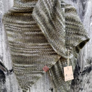 Ciepła chusta z wełny i moheru ręcznie robiona